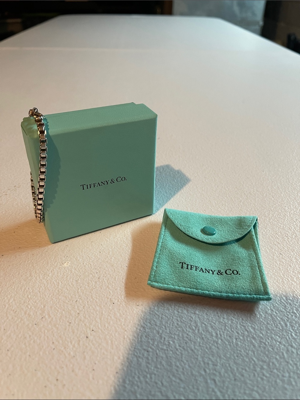 Tiffany & Co. Silver Box Chain Bracelet